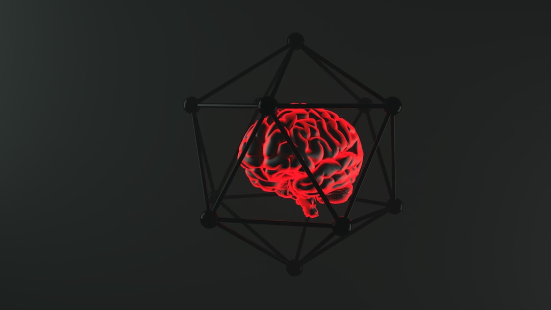 A digital illustration showing data streams flowing into a brain-like AI, symbolizing Generative Engine Optimization.